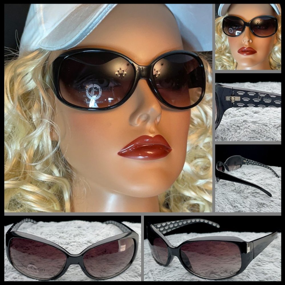 Juicy Couture Shiny Opaque Black W/ Crowns Inside NWT